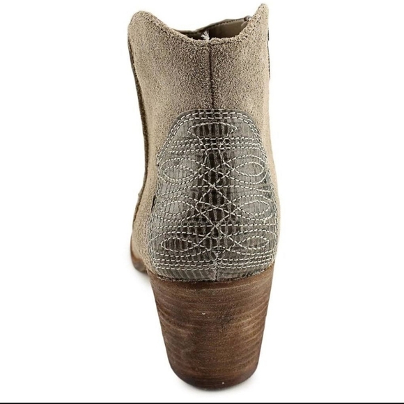 Marc Fisher Brown Stephani Suede Booties Bohemian Ankle Designer Summer Fall - Picture 14 of 16